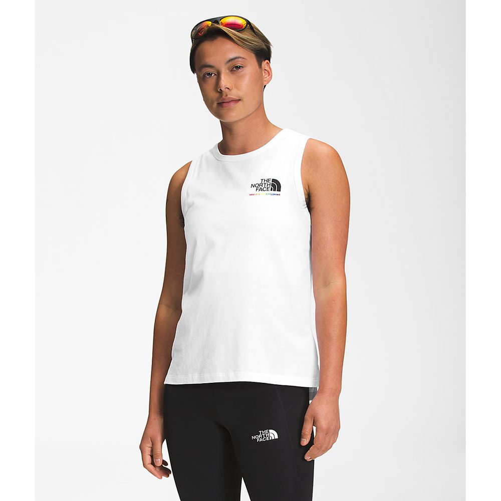 The North Face Tank Top Womens Australia - The North Face Pride White (KNR-863274)